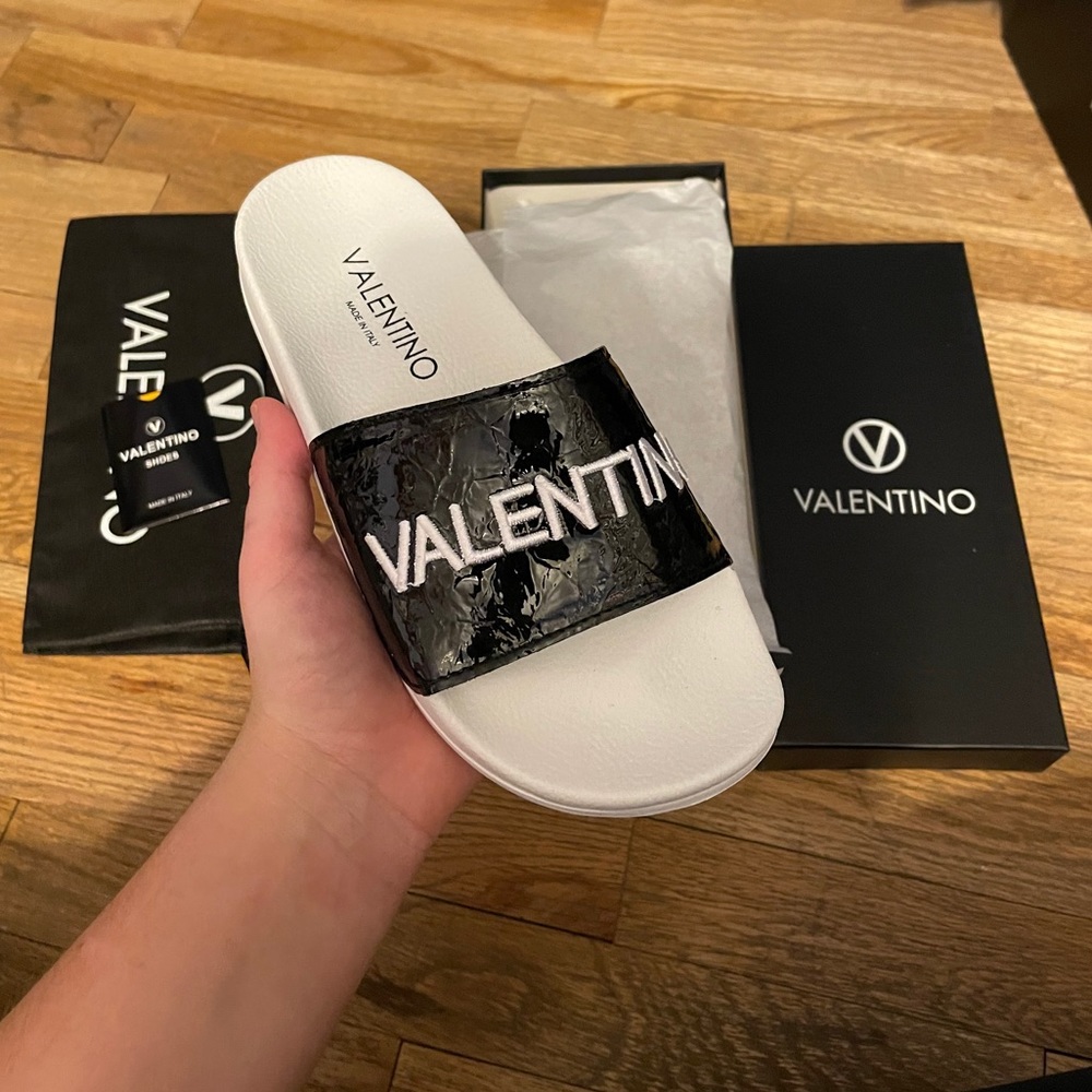 Valentino Black and White Slides